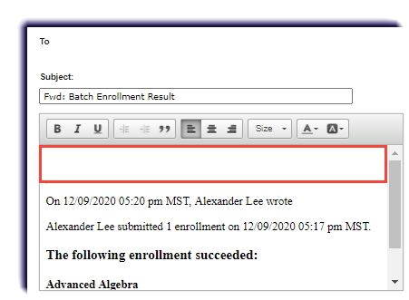 Forwarding a Message – Ignitia